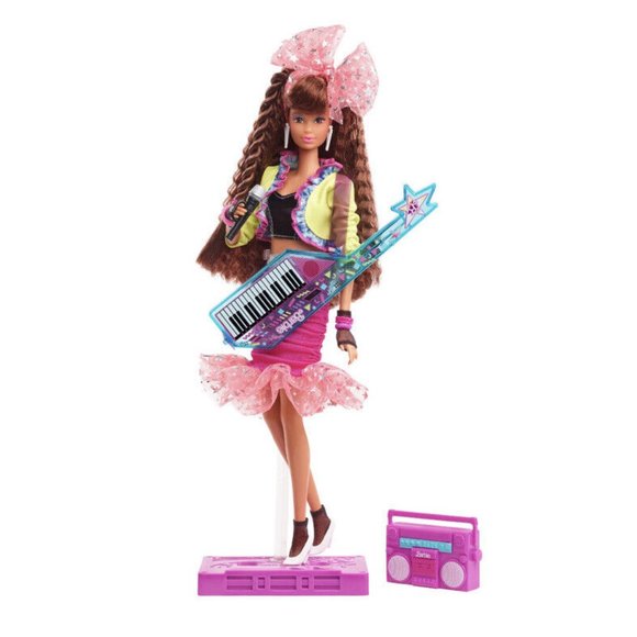 Barbie Rewind 80s Edition Dolls' Night Out Doll-Themed 11.5-In Brunette  New - Picture 3 of 11